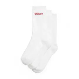 Wilson Crew Logo Socken 3 Paare Weiß 38-42