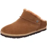 Rohde Damen Pantoffel Hausschuh Leder Lammfell Warmfutter Gardena 7070, Größe:40 EU, Farbe:Braun - Braun - 40