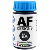 Alex Flittner Designs Lackstift RAL 9005 TIEFSCHWARZ seidenmatt 50ml Holz Metall Möbel Bad Retuschierlack Reparaturlack