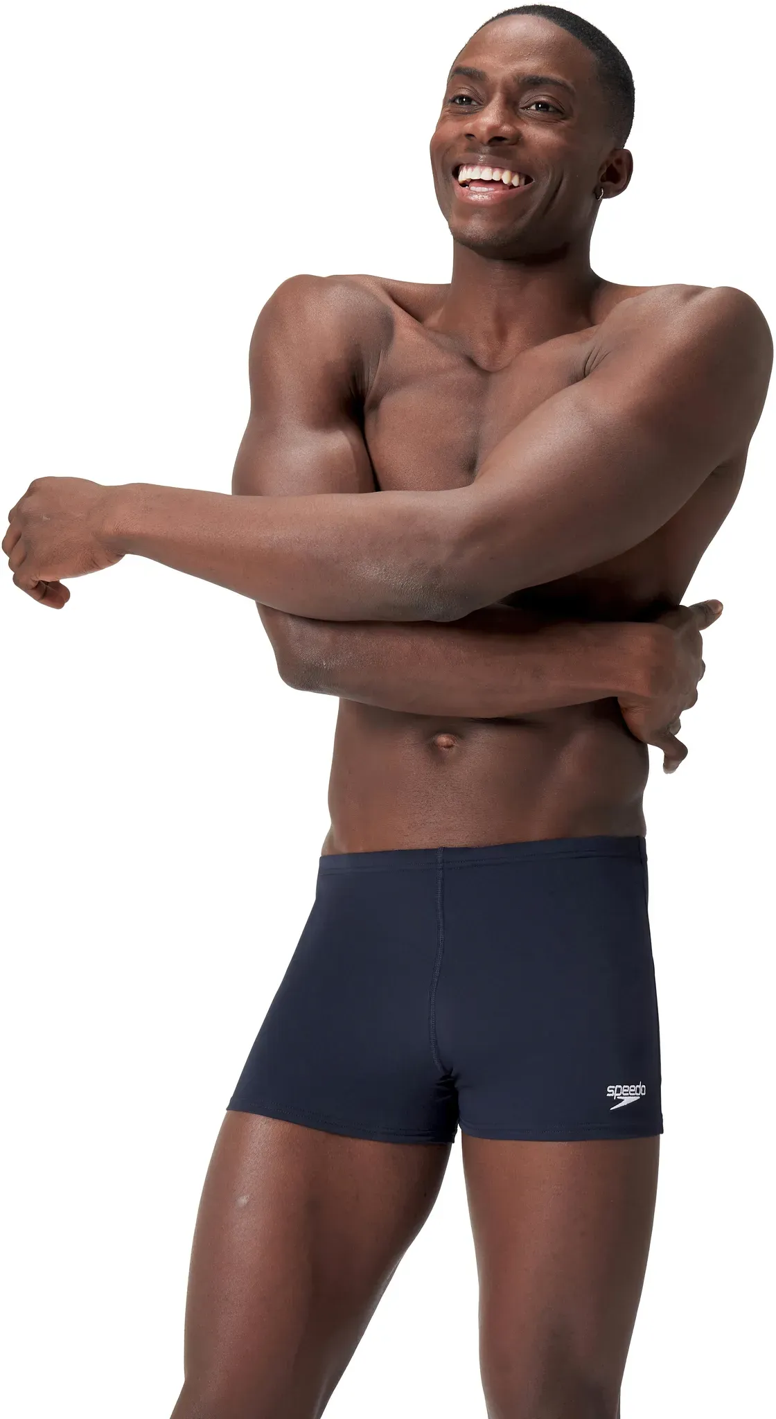 Badehose SPEEDO, Herren, Gr. 6M, N-Gr, blau (navy), Microfaser, Obermaterial: 100% Polyester, Badehosen Badehose, chlorbeständiges Material, schnelltrocknend, mit Tunnelzugbund
