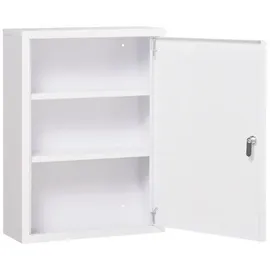 kleankin Medizinschrank weiß Edelstahl B/H/L: ca. 15x40x53,5 cm - weiss