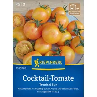 Kiepenkerl Cocktail-Tomatensamen Tropical Sun 1035720 - Naschtomate - fruchtig- süß - attraktive Farbe - 15-20g - Saatgut, Samen Gemüse, Gemüsepflanzen