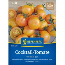 Kiepenkerl Cocktail-Tomatensamen Tropical Sun 1035720 - Naschtomate - fruchtig- süß - attraktive Farbe - 15-20g - Saatgut, Samen Gemüse, Gemüsepflanzen