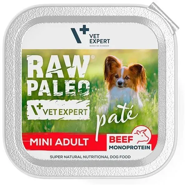 Vetexpert RAW PALEO PATE MINI adult beef 150g - Rindfleischschale