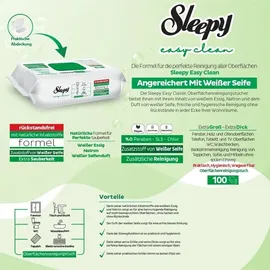 sleepy easy clean Sleepy Feuchtücher White Soap 6x100