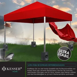 Kesser Pavillonstandfüße 4er Set 0,22 x 0,22 x 0,25 m Schwarz