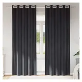 vidaXL Verdunkelungsvorhänge 2 pcs Dunkelgrau 140 x 260 cm Samt
