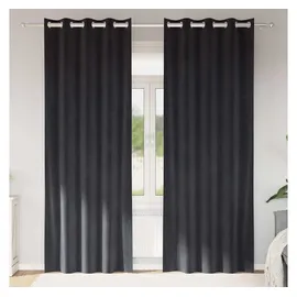 vidaXL Verdunkelungsvorhänge 2 pcs Dunkelgrau 140 x 260 cm Samt