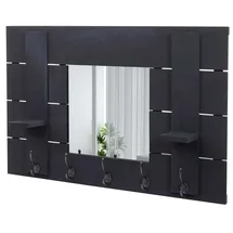 Mendler Garderobenpaneel HWC-C89 90 x 60 cm Dunkelgrau