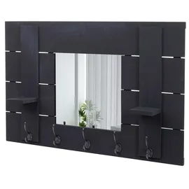 Mendler Garderobenpaneel HWC-C89 90 x 60 cm Dunkelgrau