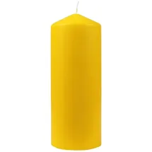 HS Candle Adventskerze Stumpenkerze 20 cm gelb