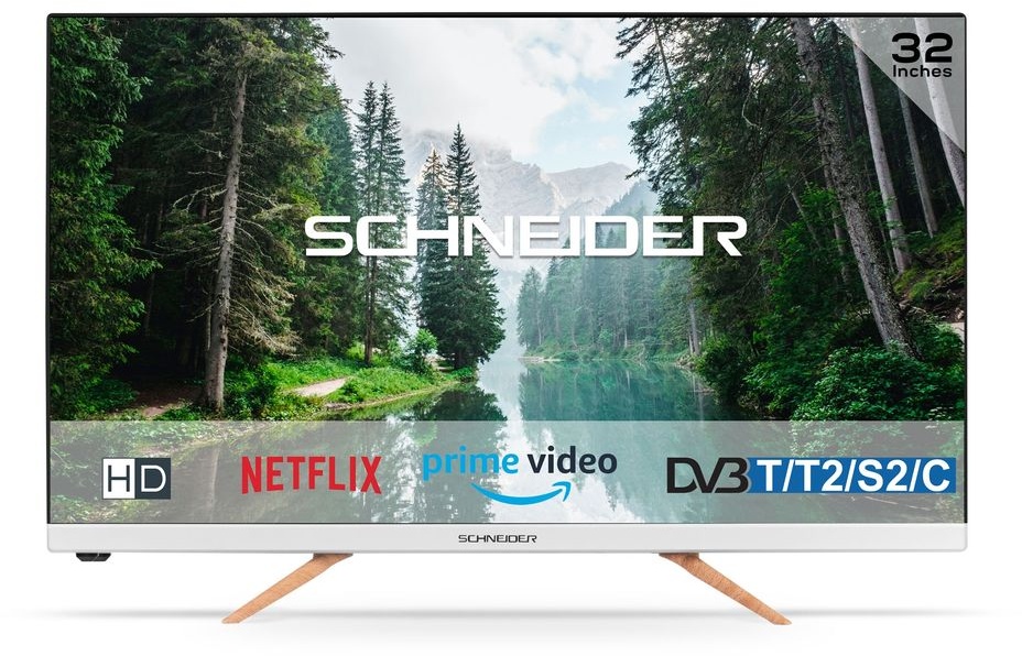 Schneider D-LED Smart TV Fjord Serie, 32 Zoll / 81 cm HD Fernseher, Linux TV