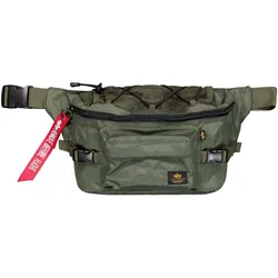 Gürteltasche ALPHA INDUSTRIES "Alpha Industries Accessoires - Bags Combat Waistbag", grün (schwarz olive), Obermaterial 1: 50% Nylon, 50% Polyester, Obermaterial 2: 100% Polyester, Futter: 100% Nylon, Taschen