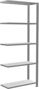 Schulte Anbauregal Büro-Steckregal MULTIplus85 1800 x 750 x 300 mm 5 Fachböden Kreuzstrebe verzinkt ohne Anschlagleiste