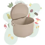 Skaza Exceeding Expectations Behälter für Küchenabfälle, formschöner Komposteimer, cappuccino