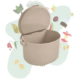 Skaza Exceeding Expectations Behälter für Küchenabfälle, formschöner Komposteimer, cappuccino