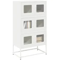 VidaXL Highboard Weiß 68x39x123 cm Stahl