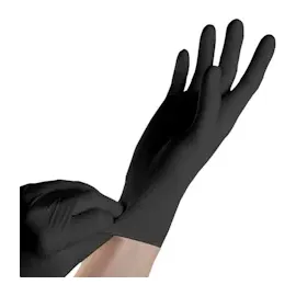 Sfm ® BLACKLETS GRIP+ : XS Nitrilhandschuhe puderfrei F-tex schwarz (1000)