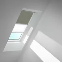 VELUX Verdunkelungsrollo Duo DFD P08 4575SWL Olivebeige gepunktet/Weiß, weiß