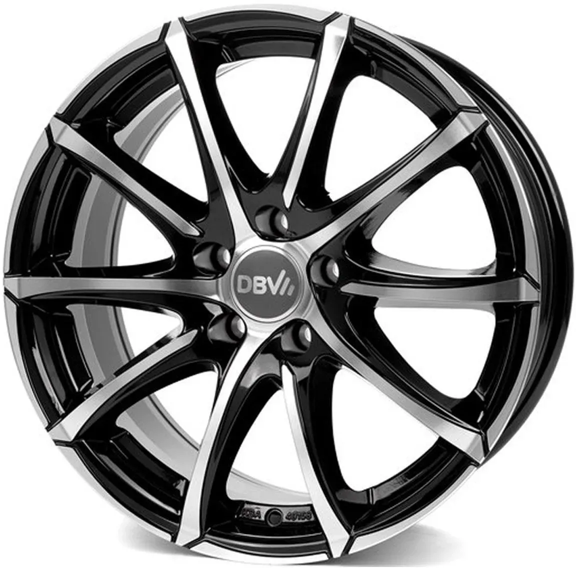 DBV TROPEZ schwarz glänzend frontpoliert 6.5Jx15 5x114.3 ET40