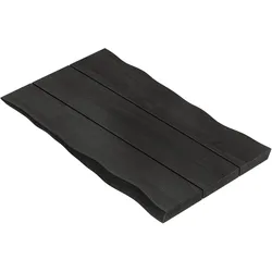 PERU | Gastro Tischplatte Baumkante | 180 x 90 cm | 6cm | Rechteckig | Schwarz