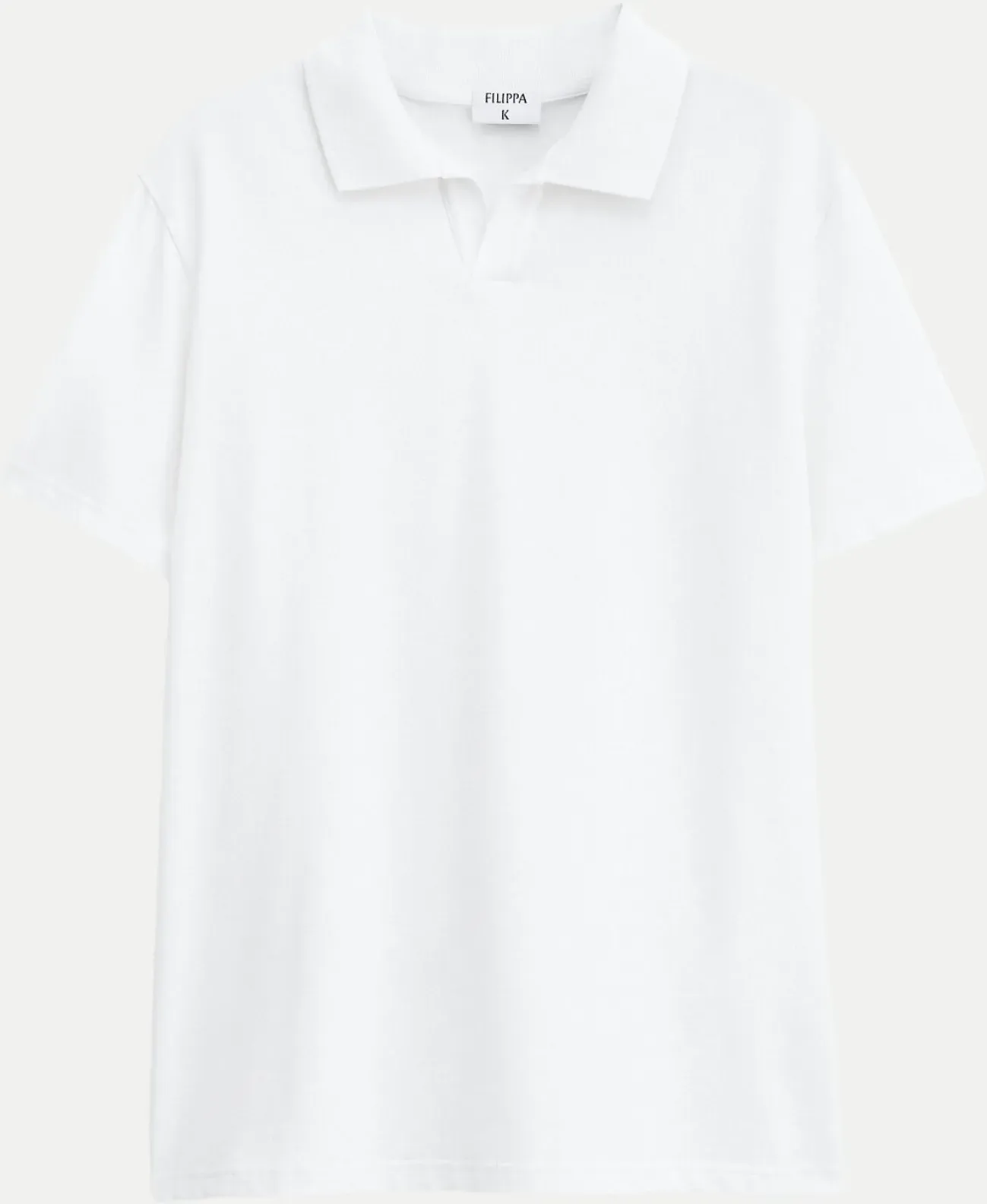 Stretch Cotton Polo T-Shirt Weiß L