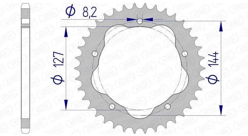 AFAM Crown AFAM aluminium 51607 - 520, 225 cm