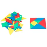 Wissner Lernspielzeug 080700.000, Tangramsatz, ab 3 Jahre, 28 Teile, Geometrie lernen
