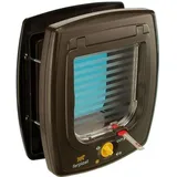 Ferplast Swing 7 - Tür mit Magnetverschluss für kleine Hunde und Katzen braun (Magnetische Katzenklappe), Katzentüre + Katzennetz