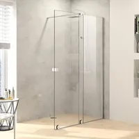 Hüppe Xtensa pure Walk-In Gleittür mit festem Segment, 110 cm, Anschlag rechts,