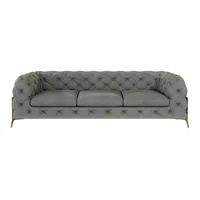 S-STYLE Chesterfield Einzelsofa  Natalie , grau , Maße (cm): B: 243 H: 75