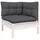 vidaXL 9-tlg. Garten-Lounge-Set mit Kissen Weiß Massivholz Kiefer