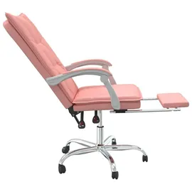 vidaXL Bürostuhl mit Liegefunktion Kunstleder Rosa