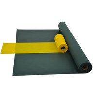 Fachhandel für Vliesstoffe Sensalux Kombi-Set 1 Tischdeckenrolle 1,5m x 25m + Tischläufer 30cm (Farbe nach Wahl) Rolle grün Tischläufer gelb