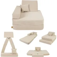 Angelove - Faltbare Kindersessel ab 1 Jahr und Spielmatratze - Beige - Beige