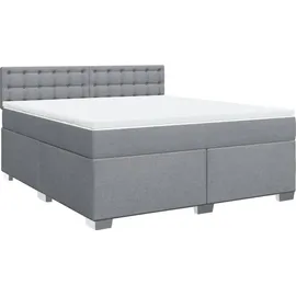 vidaXL Boxspringbett 180 x 200 cm Hellgrau