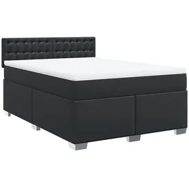 vidaXL Boxspringbett 140 x 200 cm Schwarz