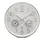 MEBUS Funkwanduhr 29,5 cm 12989 silber/weiß
