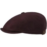 Stetson Hatteras Noir Schirmmütze Uni meliert Damen und Herren Herbst Winter Bordeaux 60 cm - 60