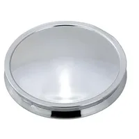 H.Bauer jun. große Runde Pillendose verchromt Ø 8 cm - Tablettendose 7 Wochentage mit Kunststoffeinsatz - Pillenbox für unterwegs, die Handtasche oder als Geschenk