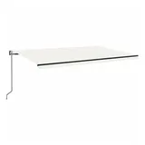 vidaXL LED Automatische Markise 500 x 300 cm creme inkl. Windsensor 3069152