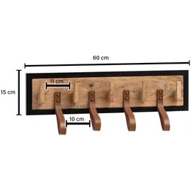 Wohnling Wandgarderobe WL6.786 60 x 15 x 6 cm Braun