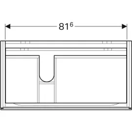 Geberit Xeno2 Waschtischunterschrank mit Siphonausschnitt links, 880x530x462mm, 2 Schubladen, 500515001,