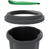 Exacompta Tri Bin EcoBlack 50 l Schwarz