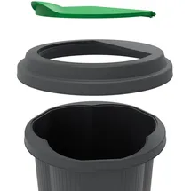 Exacompta Tri Bin EcoBlack 50 l Schwarz