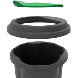 Exacompta Tri Bin EcoBlack 50 l Schwarz
