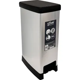 5Five - slim-mülltonne 40l aus grauem kunststoff