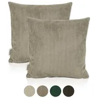 Lycce Dekokissen Kissenbezug 2er Set CORD Stoff (50 x