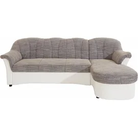 DOMO collection Eckcouch Kunstleder 3-Sitzer Grau