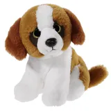 HEUNEC 275874 Plüschtier, Hund, Bernhardiner, rotbraun/weiß